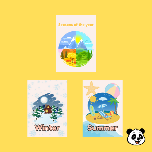 Pandi’s Time & Calendar Flashcards – 3-in-1 Educational Set