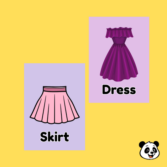 Clothes Flashcards – 18 Cards