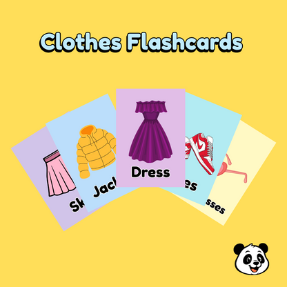 Clothes Flashcards – 18 Cards