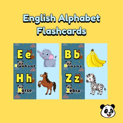 English Alphabet Flashcards – 26 Cards