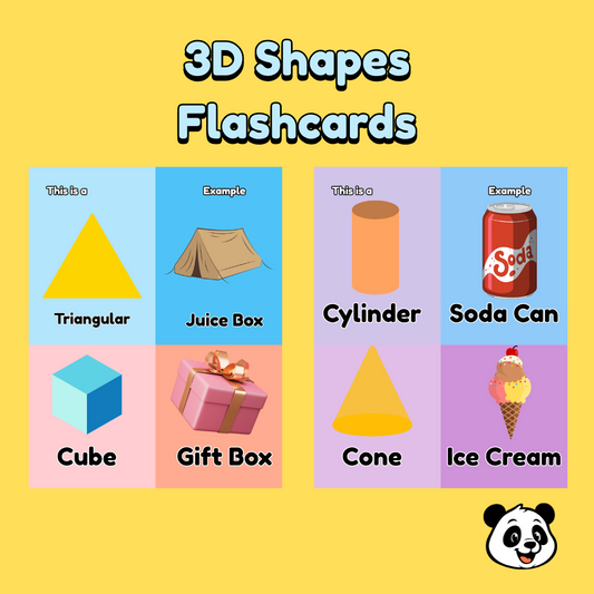 3D Shapes Flashcards – 10 Cards