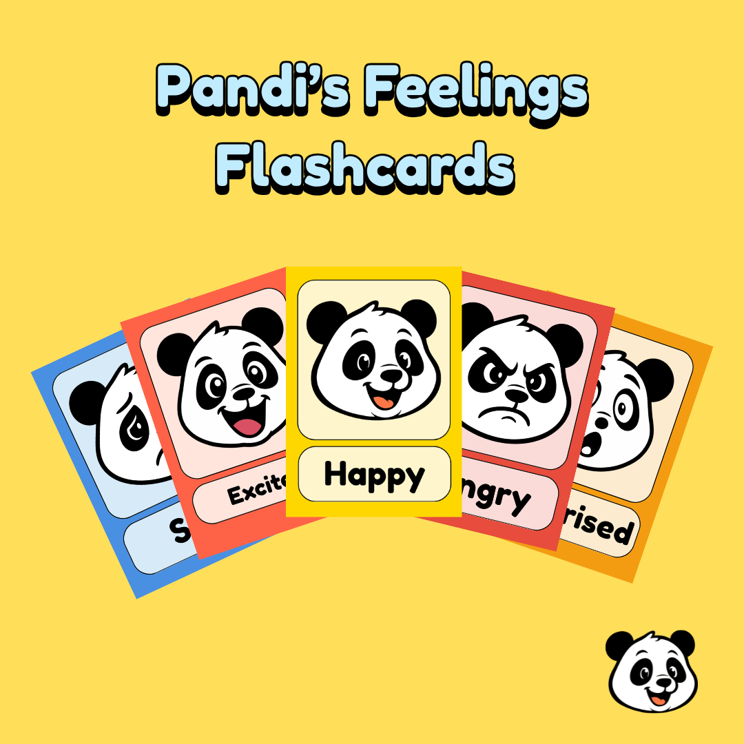 Pandi’s Feelings Flashcards – 13 Cards
