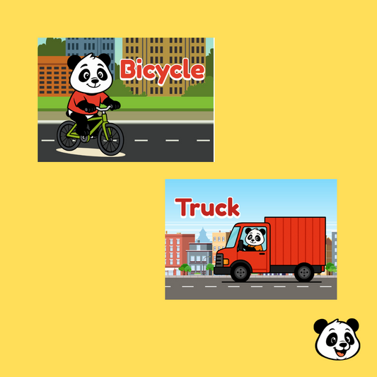 Pandi’s Transport Flashcards – 10 Cards