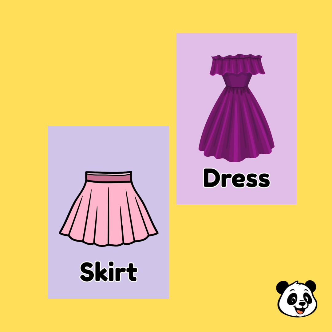 Clothes Flashcards – 18 Cards