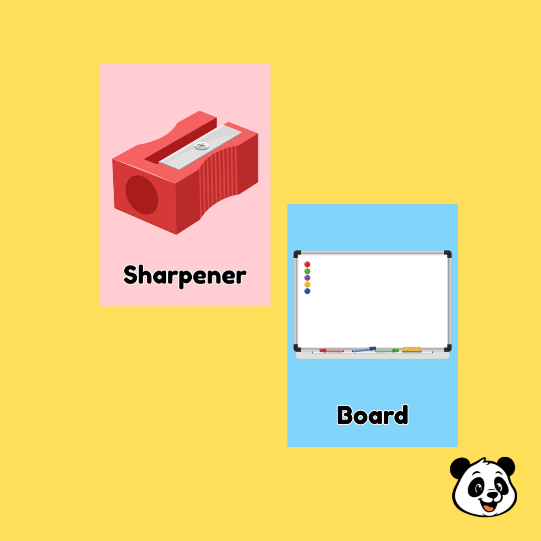 School Supplies Flashcards – 16 Cards