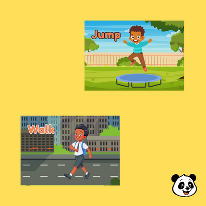 Action Verbs Flashcards – 20 Cards