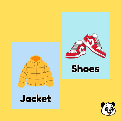 Clothes Flashcards – 18 Cards
