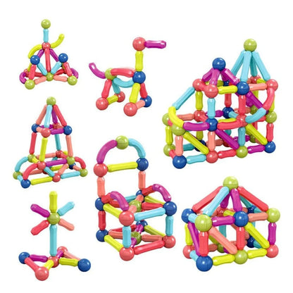 Magnetic Building Sticks 42 Pieces — طقم قطع بناء مغناطيسية للأطفال