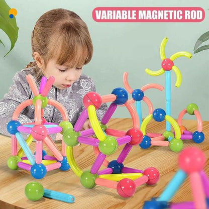 Magnetic Building Sticks 42 Pieces — طقم قطع بناء مغناطيسية للأطفال