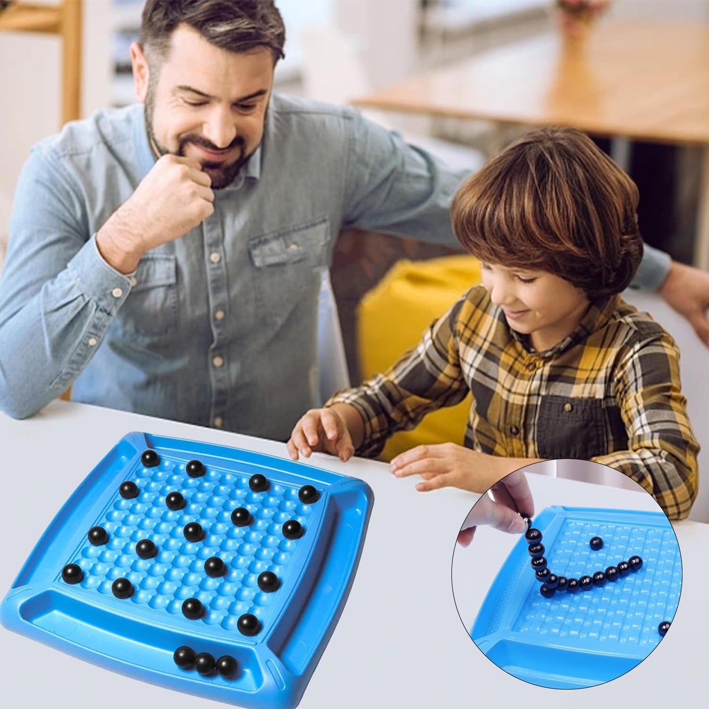 لعبة لوح تعليمية للأطفال 6–12 سنة لتنمية التفكير والتركيز – Chess & Wheel Game | 20 كورة مغناطيس