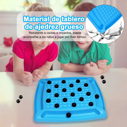 لعبة لوح تعليمية للأطفال 6–12 سنة لتنمية التفكير والتركيز – Chess & Wheel Game | 20 كورة مغناطيس