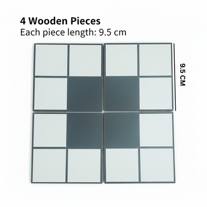 PANDI Visual Matching Game – Wooden Brain Challenge for Kids (Ages 3+) Educational Visual & Spatial Thinking Game with 4 Wooden Boards and 24 Challenge Cards