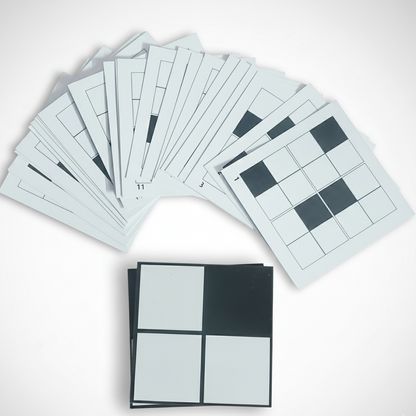 PANDI Visual Matching Game – Wooden Brain Challenge for Kids (Ages 3+) Educational Visual & Spatial Thinking Game with 4 Wooden Boards and 24 Challenge Cards