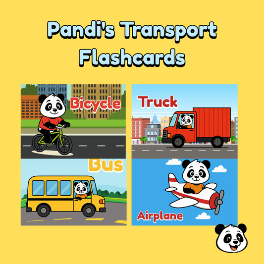 Pandi’s Transport Flashcards – 10 Cards