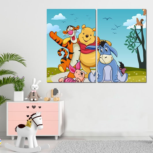 Winnie & Friends Kids Wall Art – Set of 2 (30×40)
