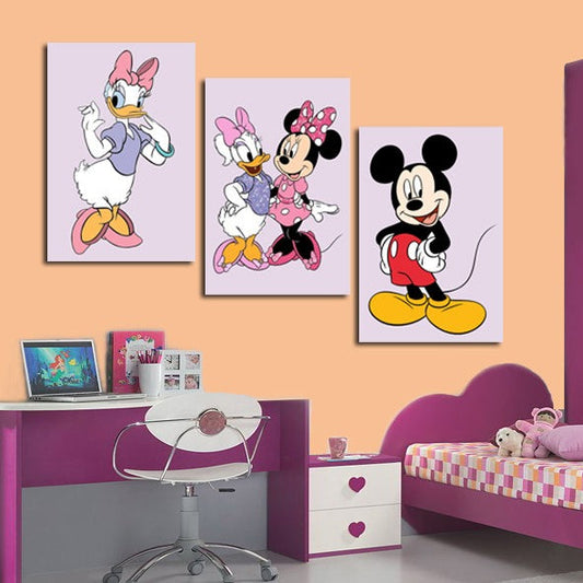 Mickey & Friends Kids Wall Art – Set of 3 (30×40)